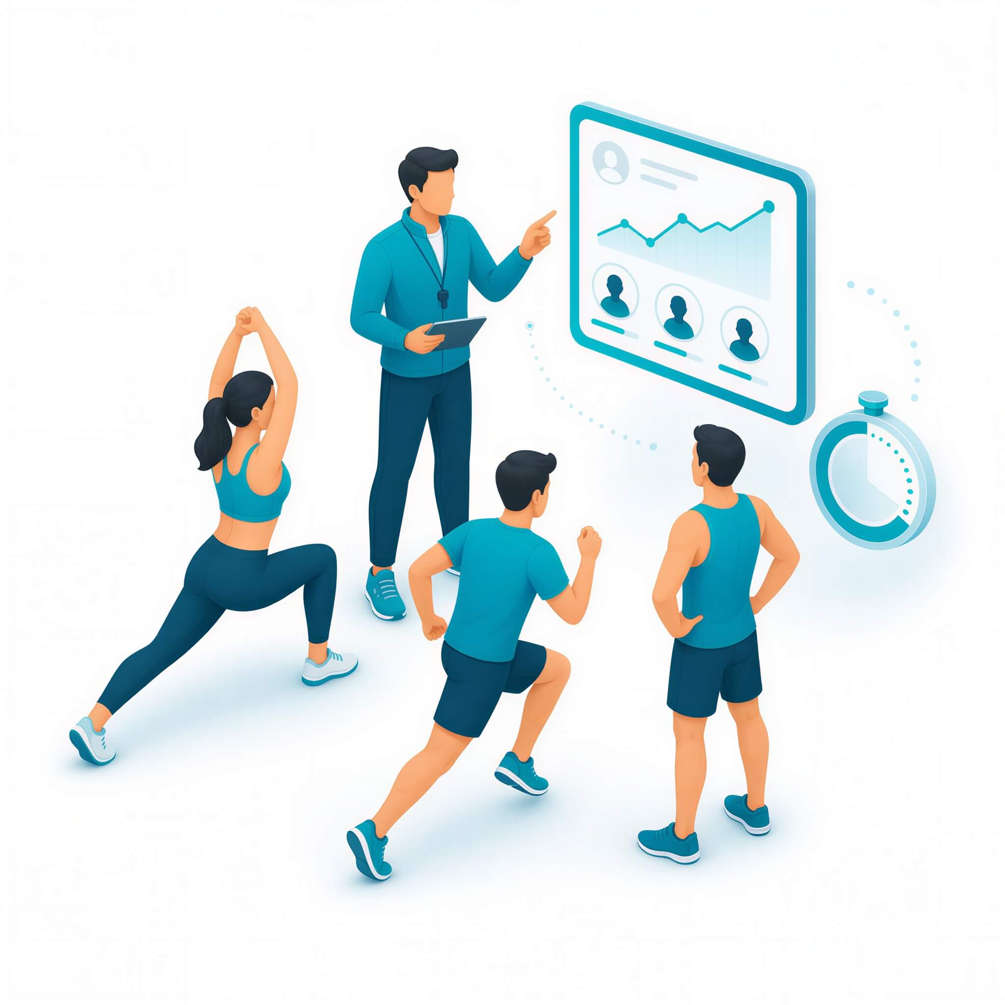 Gestione scuola sportiva in Qweekly — calendari corsi e schede atleta